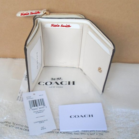 COACH SMALL CHALK TRI FOLD WALLET - Picture 2 of 3